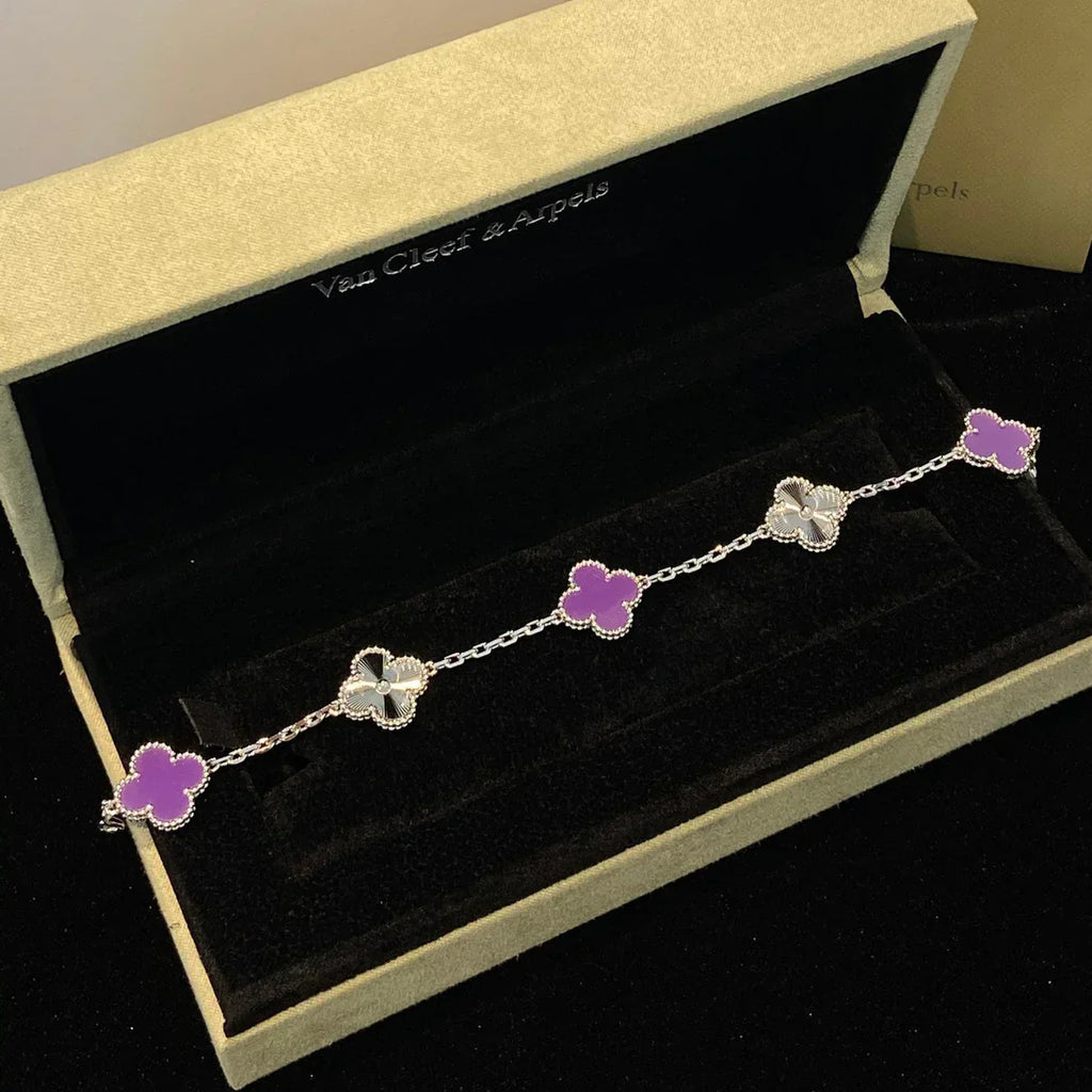 [Glow]New  CLOVER 5 MOTIF VIOLET BRACELET COLLECTION
