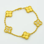 GlowCLOVER BRACELET 5 MOTIFS GOLD DIAMOND