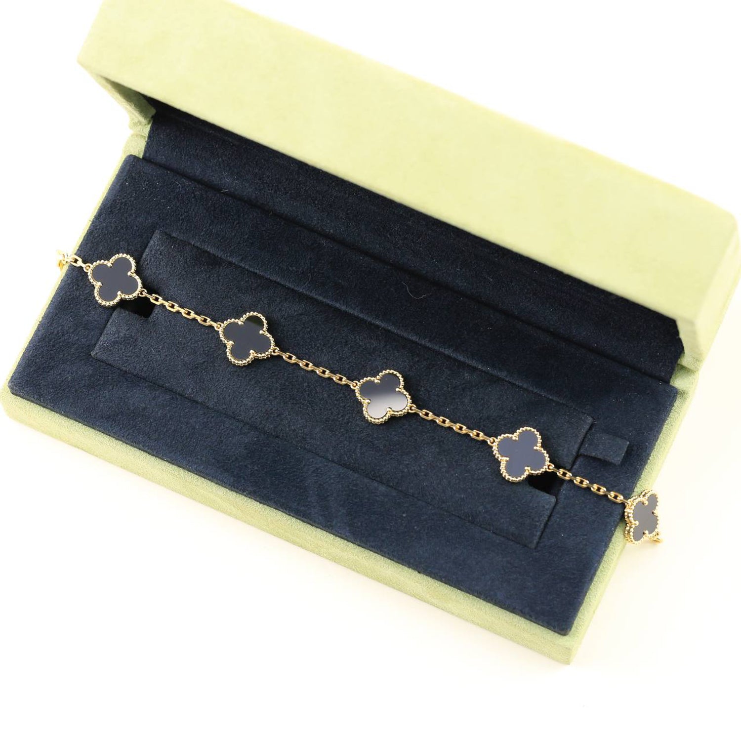 [Glow]New  CLOVER 5 MOTIF ONYXS BRACELET COLLECTION