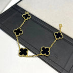 [Glow Jewelry] CLOVER 5 MOTIF ONYXS BRACELET COLLECTION
