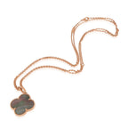 ¡®Glow¡¯CLOVER 25MM GOLD DARK MOP BIG CLOVER NECKLACE