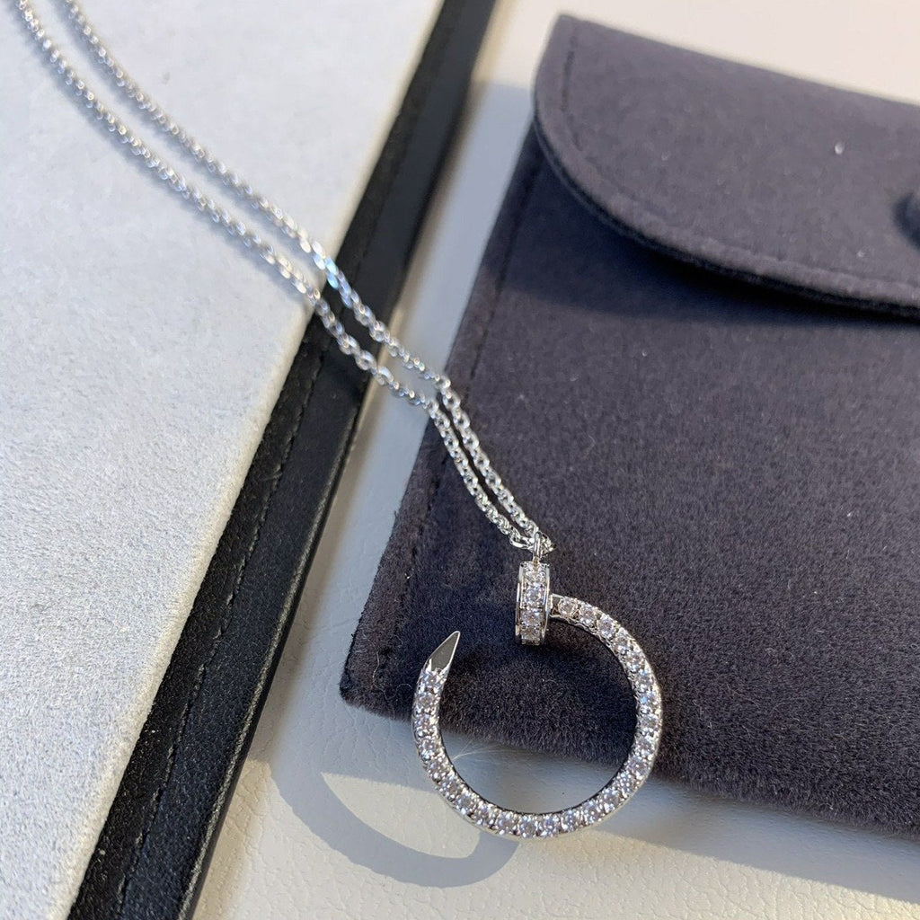 GlowJUSTE NECKLACE SILVER DIAMONDS