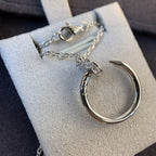 GlowJUSTE NECKLACE SILVER DIAMONDS