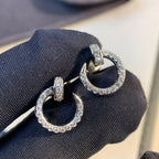 GlowJUSTE EARRINGS SILVER DIAMONDS