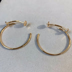 GlowJUSTE EARRINGS GOLD DIAMONDS 1.8MM