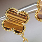 ¡®Glow¡¯CLOVER  2 MOTIF  TIGER EYE CARNELIAN EARRINGS