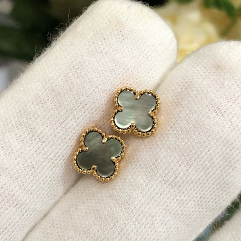 GlowCLOVER MINI GOLD EARRINGS