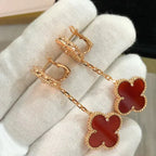 ¡®Glow¡¯CLOVER 2 MOTIF  LASER CARNELIAN EARRINGS