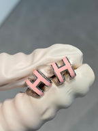 GlowMINI POP H SILVER EARRINGS PINK