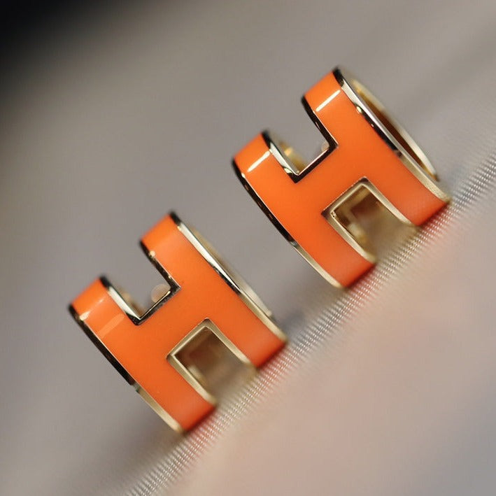 GlowMINI POP H EARRINGS ORANGE