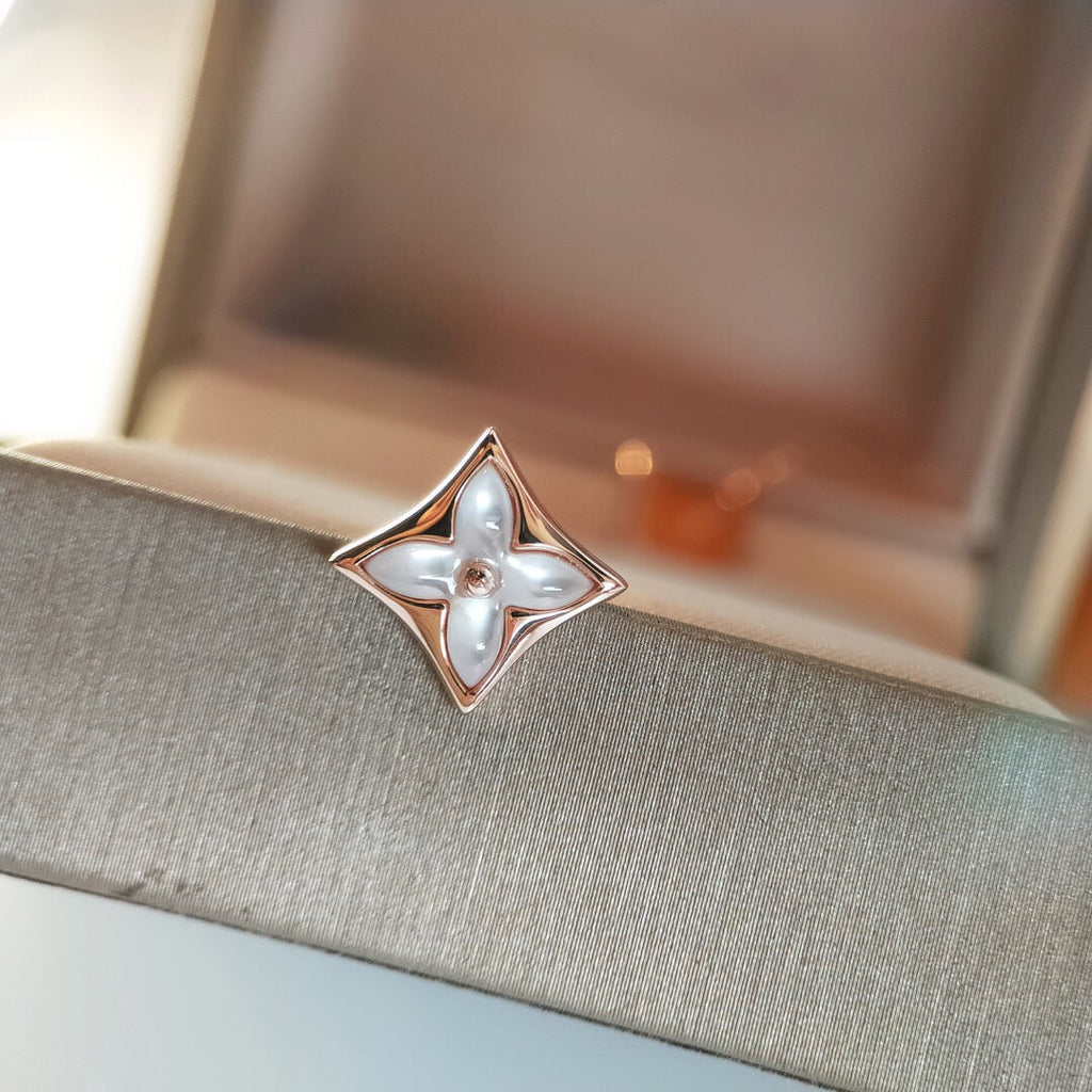 GlowSTAR MOP PINK GOLD EARRINGS