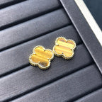 ¡®Glow¡¯CLOVER MEDIUM 1 MOTIFS TIGER EYE EARRINGS