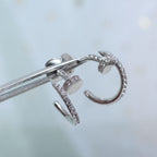 GlowJUSTE EARRINGS 12.75MM SILVER DIAMOND