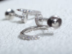 GlowJUSTE EARRINGS 12.75MM SILVER DIAMOND
