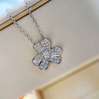 ¡®Glow¡¯CLOVER DIAMOND NECKLACE SILVER