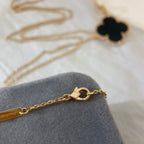 ¡®Glow¡¯CLOVER 25MM NECKLACE GOLD ONYX
