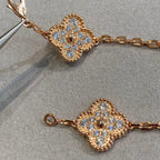 [Glow Jewelry] CLOVER 5 MOTIF FULL DIAMOND BRACELET COLLECTION