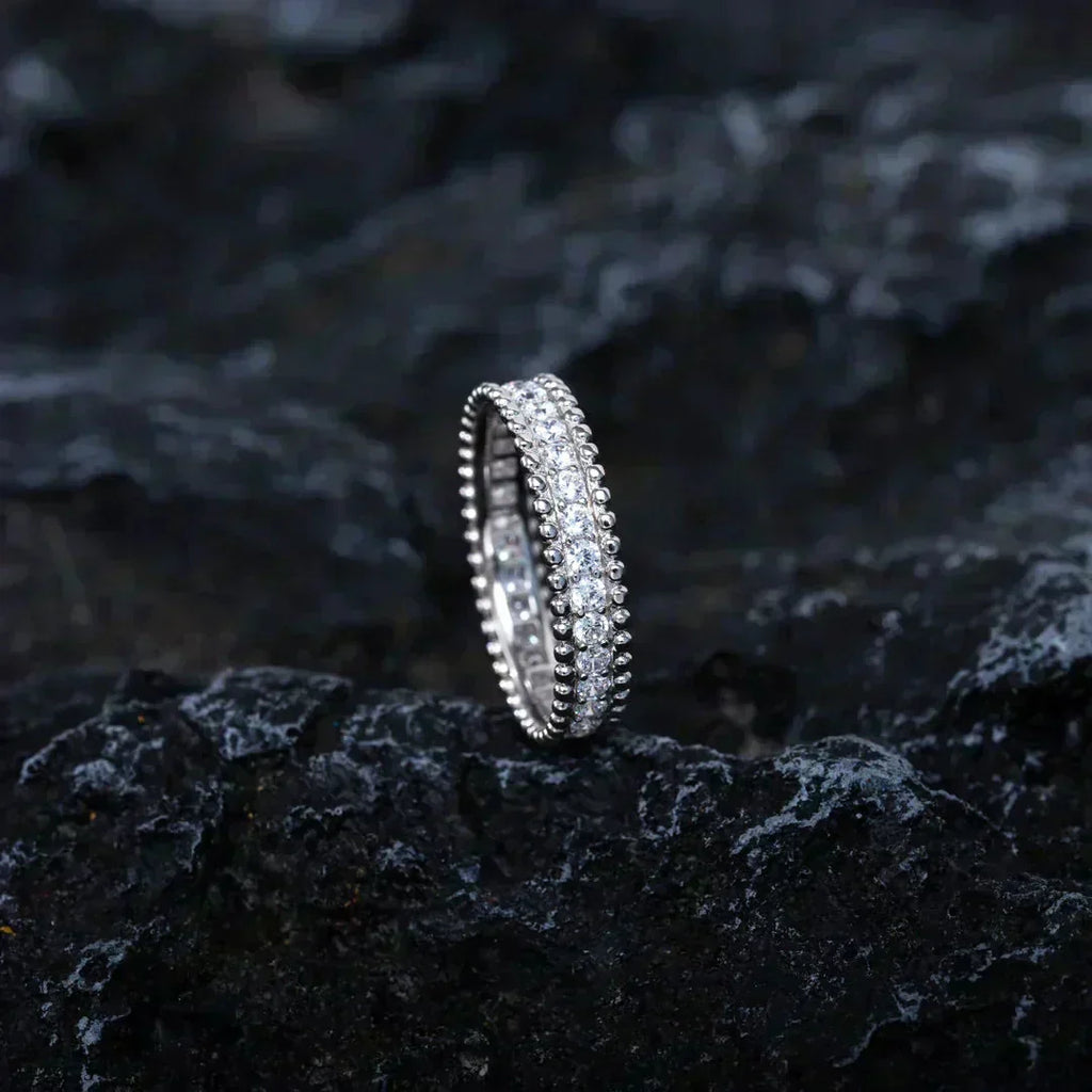 GlowPERLEE DIAMOND SILVER RING