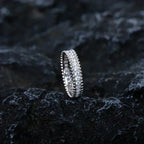 GlowPERLEE DIAMOND SILVER RING
