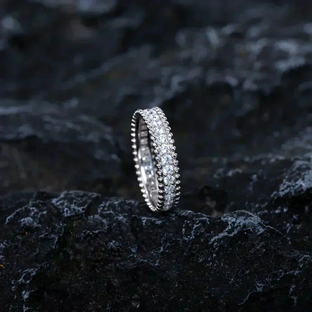 GlowPERLEE DIAMOND SILVER RING