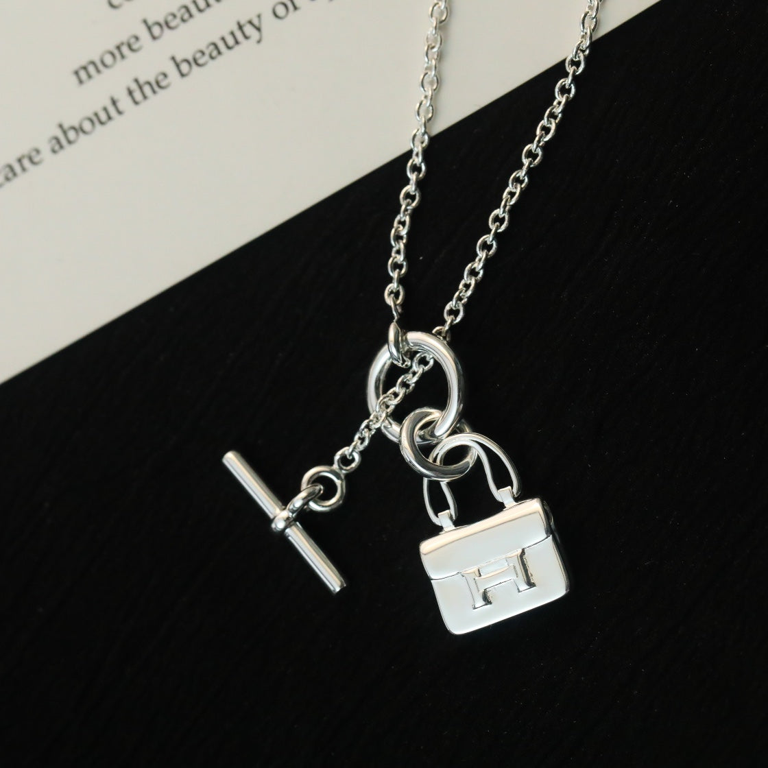 GlowPOP H PEDANT SILVER NECKLACE