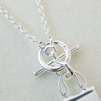 GlowPOP H PEDANT SILVER NECKLACE