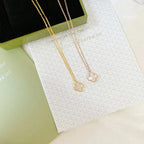 ¡®Glow¡¯CLOVER MINI 9.5MM WHITE MOTHER-OF-PEARL NECKLACE