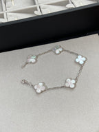 [Glow]New CLOVER WHITE PEARL MOP 5 MOTIF BRACELET COLLECTION