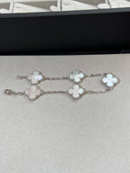 [Glow]New CLOVER WHITE PEARL MOP 5 MOTIF BRACELET COLLECTION