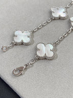 [Glow]New CLOVER WHITE PEARL MOP 5 MOTIF BRACELET COLLECTION