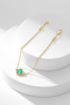 ¡®Glow¡¯CLOVER BRACELET MALACHITE 1 MOTIF