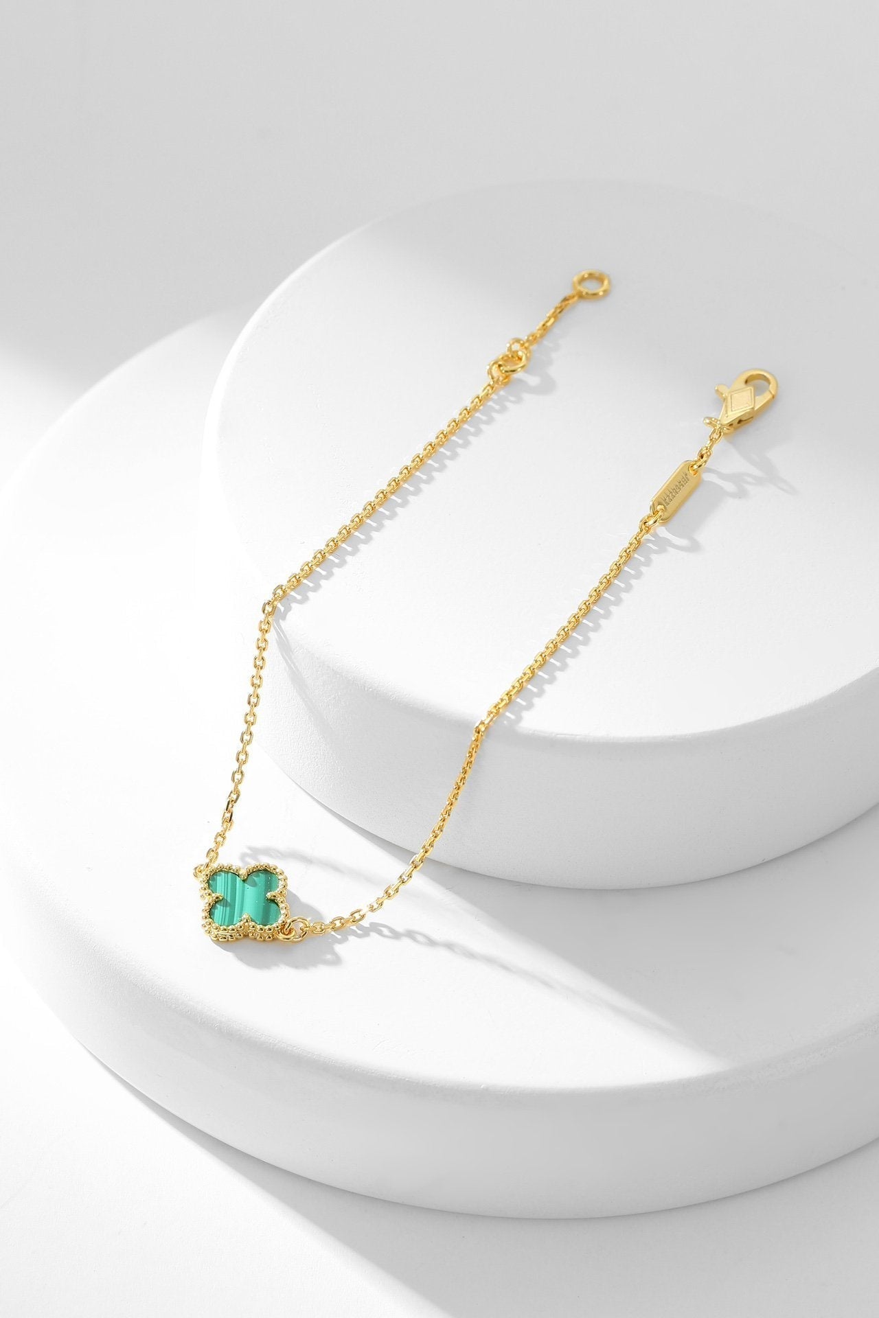 ¡®Glow¡¯CLOVER BRACELET MALACHITE 1 MOTIF