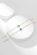 ¡®Glow¡¯CLOVER BRACELET MALACHITE 1 MOTIF
