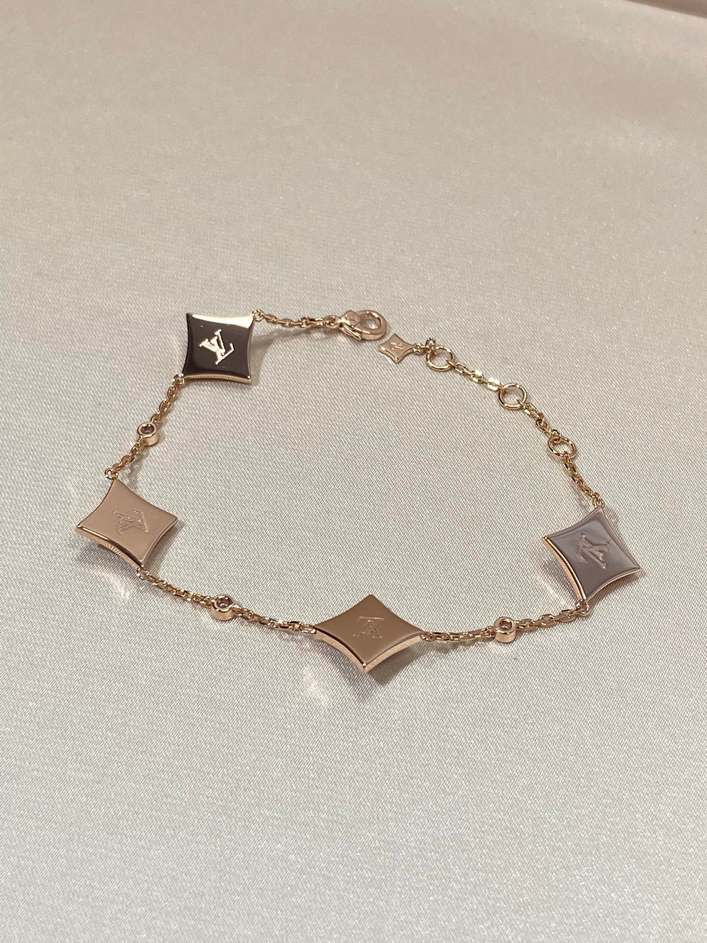 GlowSTAR 4 MOTIF MOP DIAMOND PINK GOLD BRACELET