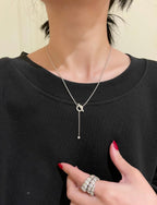 GlowFINESSE SILVER DIAMOND NECKLACE