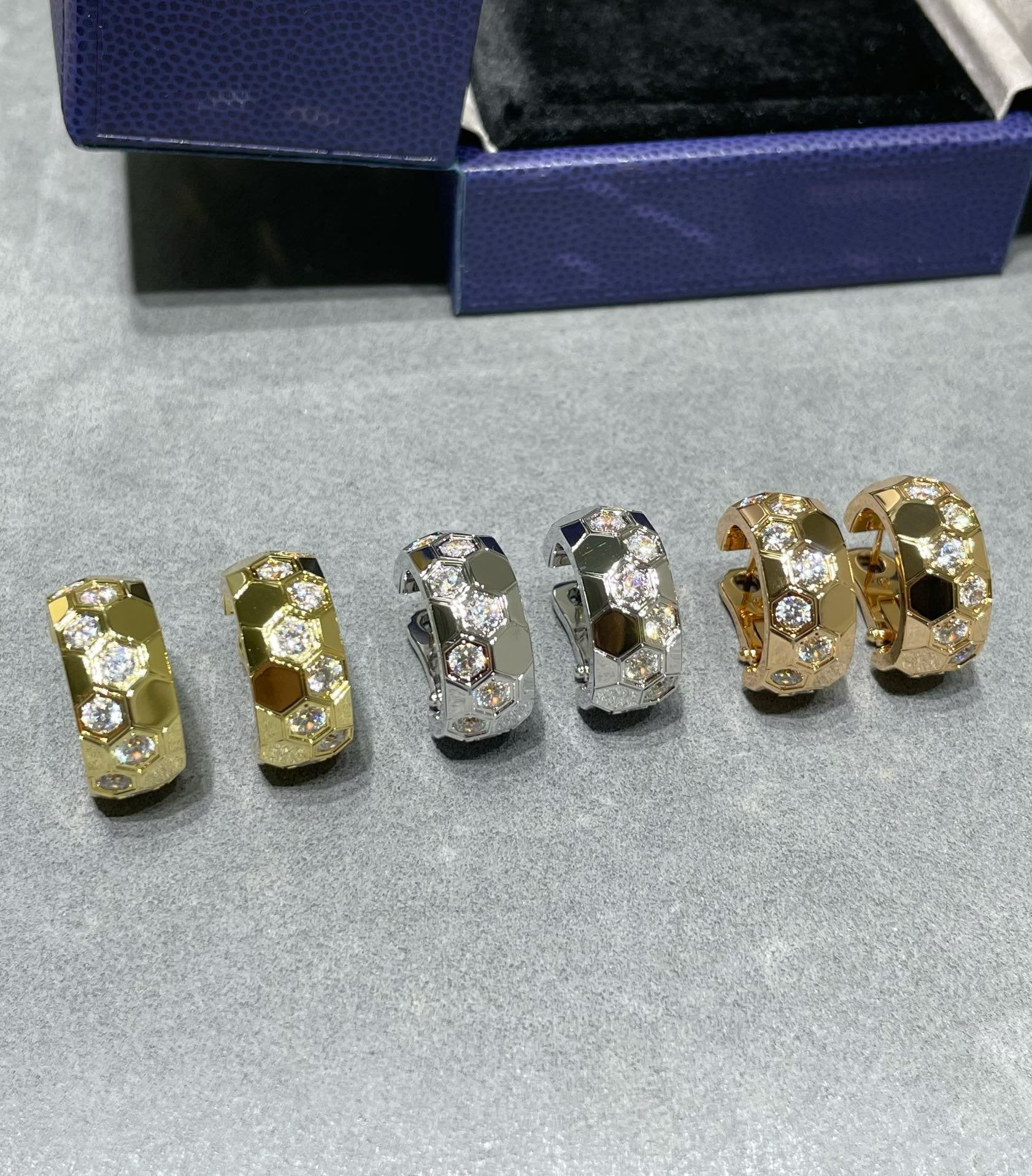 GlowBEE LOVE DIAMOND HOOP EARRINGS