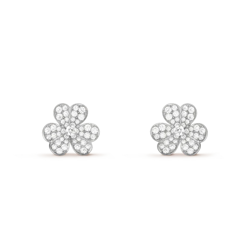 GlowCLOVER COMOS DIAMOND EARRINGS SILVER
