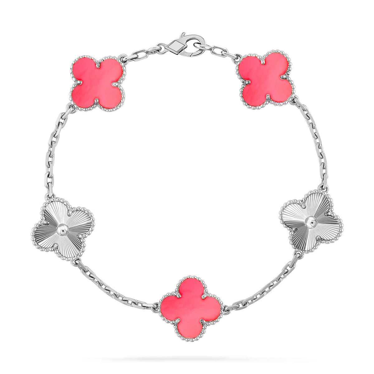 [Glow Jewelry] CLOVER 5 MOTIFS  PINK MOP BRACELET COLLECTION