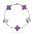 [Glow]New CLOVER 5 MOTIF LIGHT PURPLE BRACELET COLLECTION