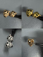 [Glow]CHRRTAH-PRINT STUD EARRINGS, THREE COLORS