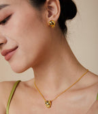 [Glow]CHRRTAH-PRINT STUD EARRINGS, THREE COLORS