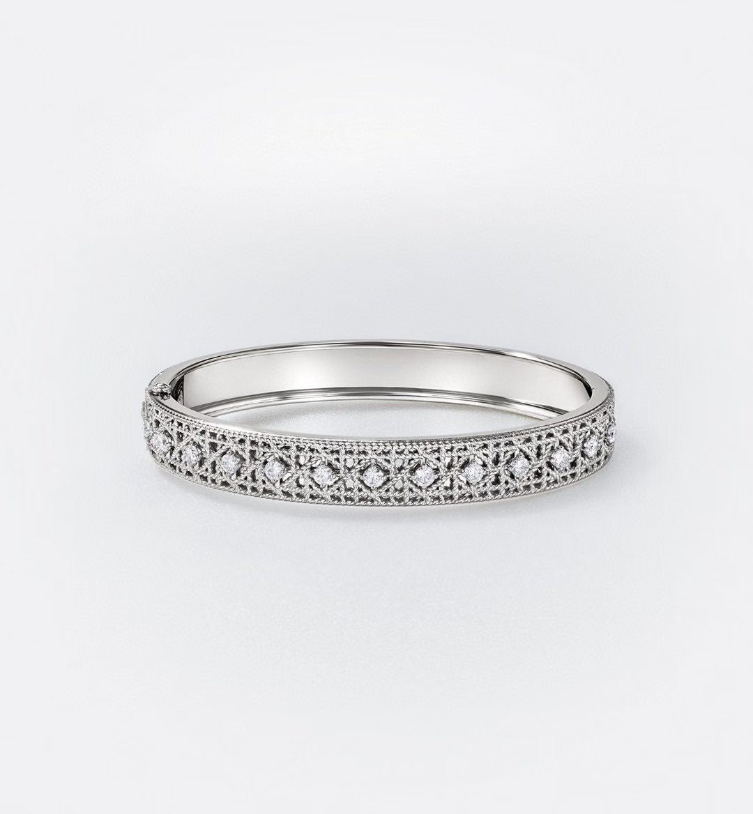 [Glow]2026 WOVEN-PATTERN BRACELET SET WITH FULL DIAMOND INLAY THREE-COLORS