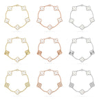 [Glow]New CLOVER WHITE PEARL MOP 5 MOTIF BRACELET COLLECTION