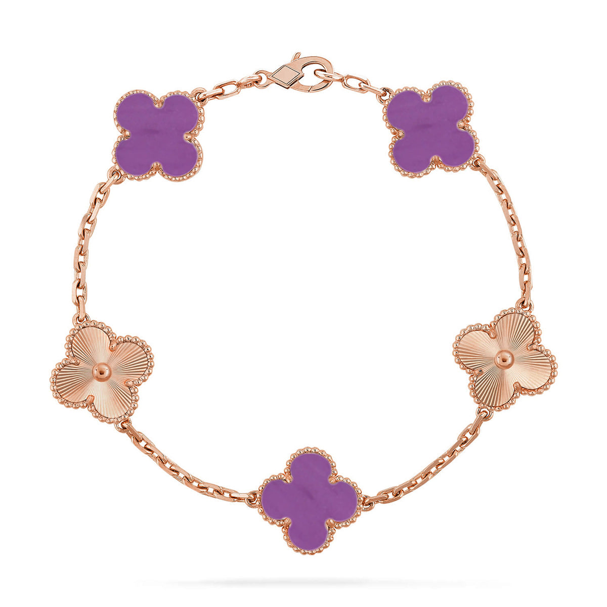 [Glow]New  CLOVER 5 MOTIF VIOLET BRACELET COLLECTION