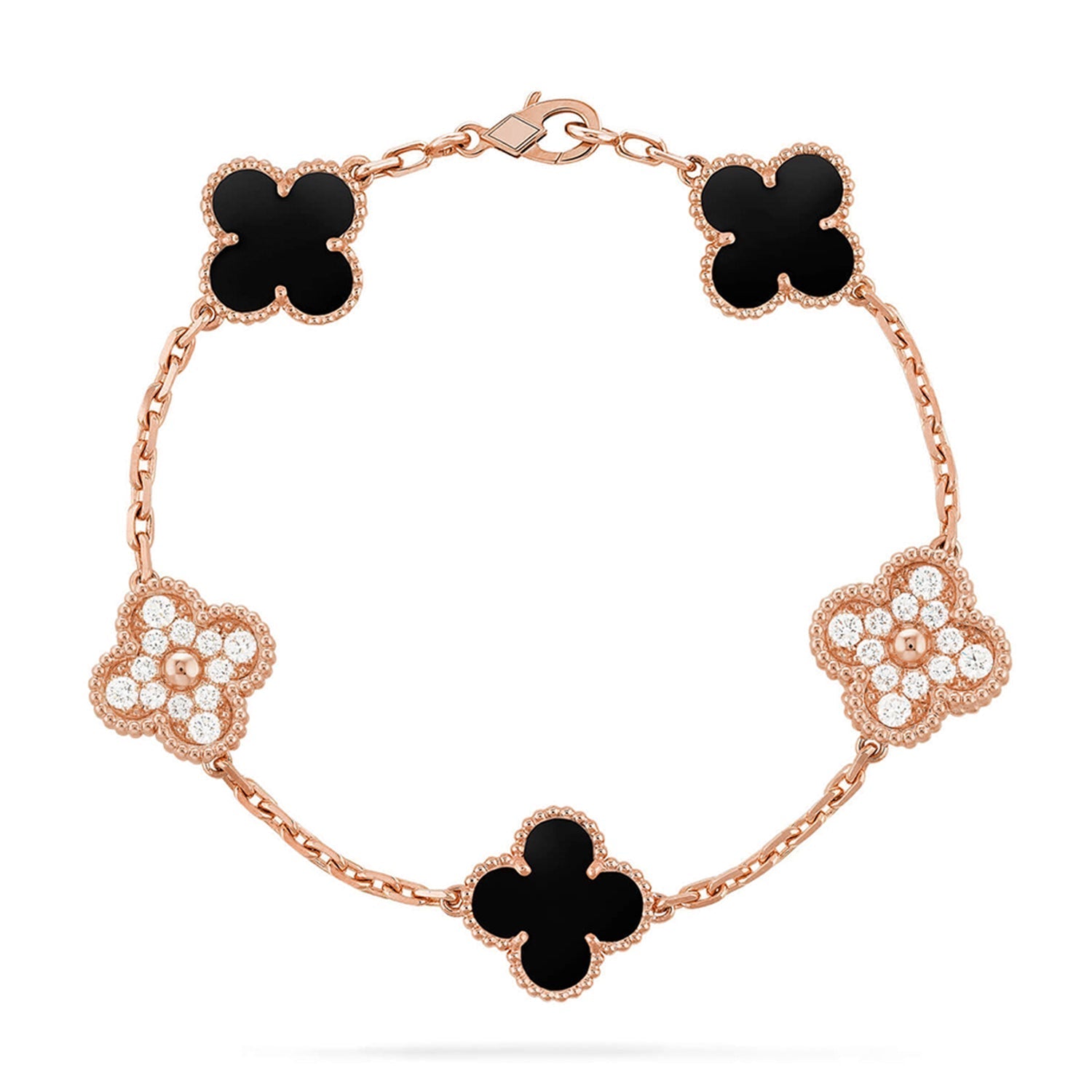 [Glow]New  CLOVER 5 MOTIF ONYXS BRACELET COLLECTION