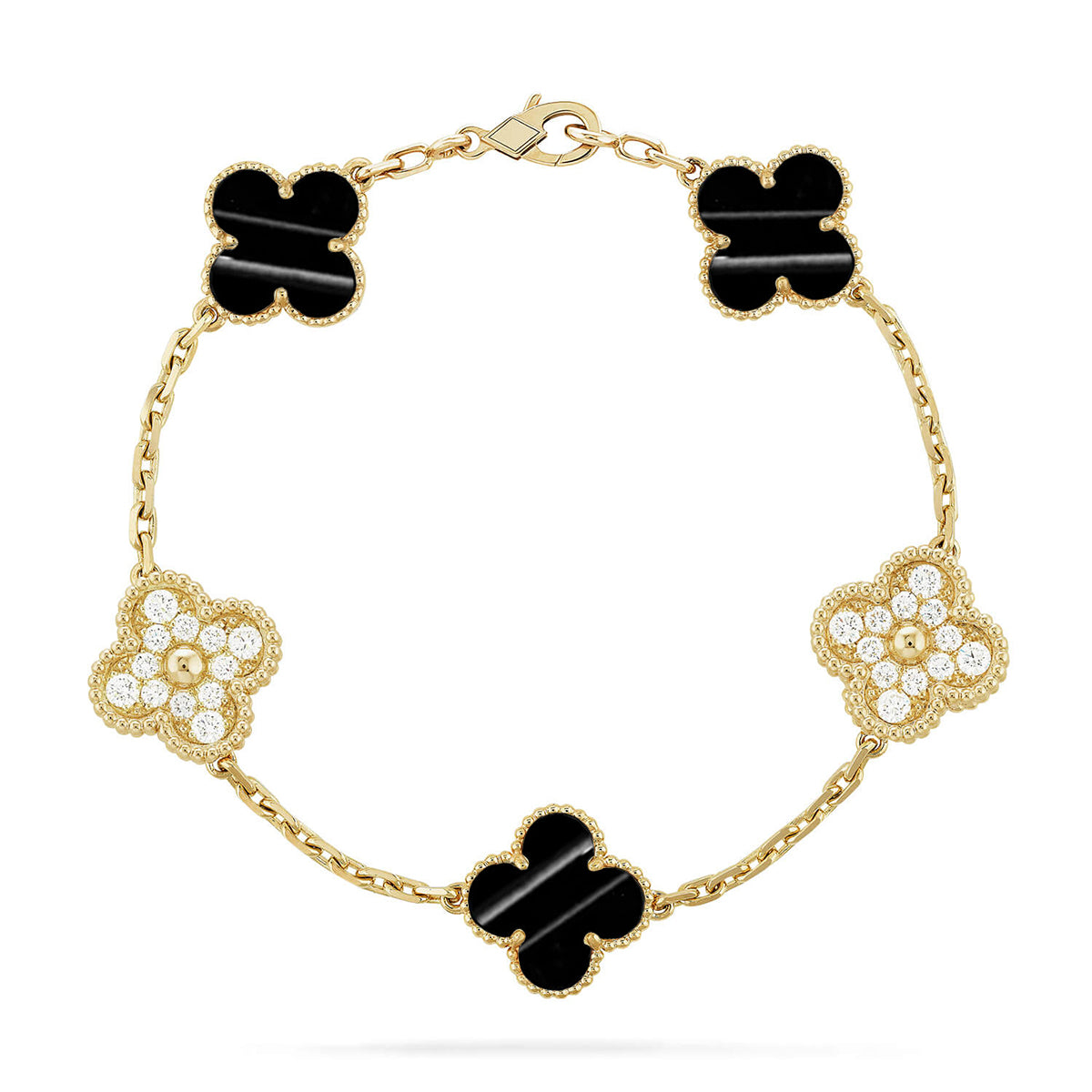 [Glow Jewelry] CLOVER 5 MOTIF PULSAR STONE BRACELET COLLECTION