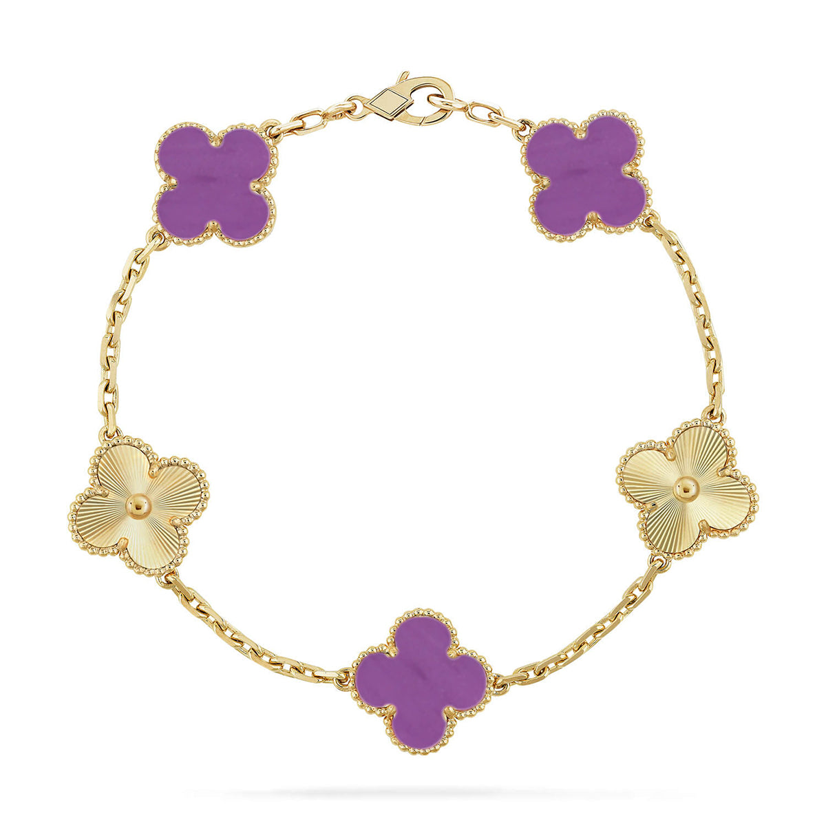 [Glow Jewelry] CLOVER 5 MOTIF VIOLET BRACELET COLLECTION
