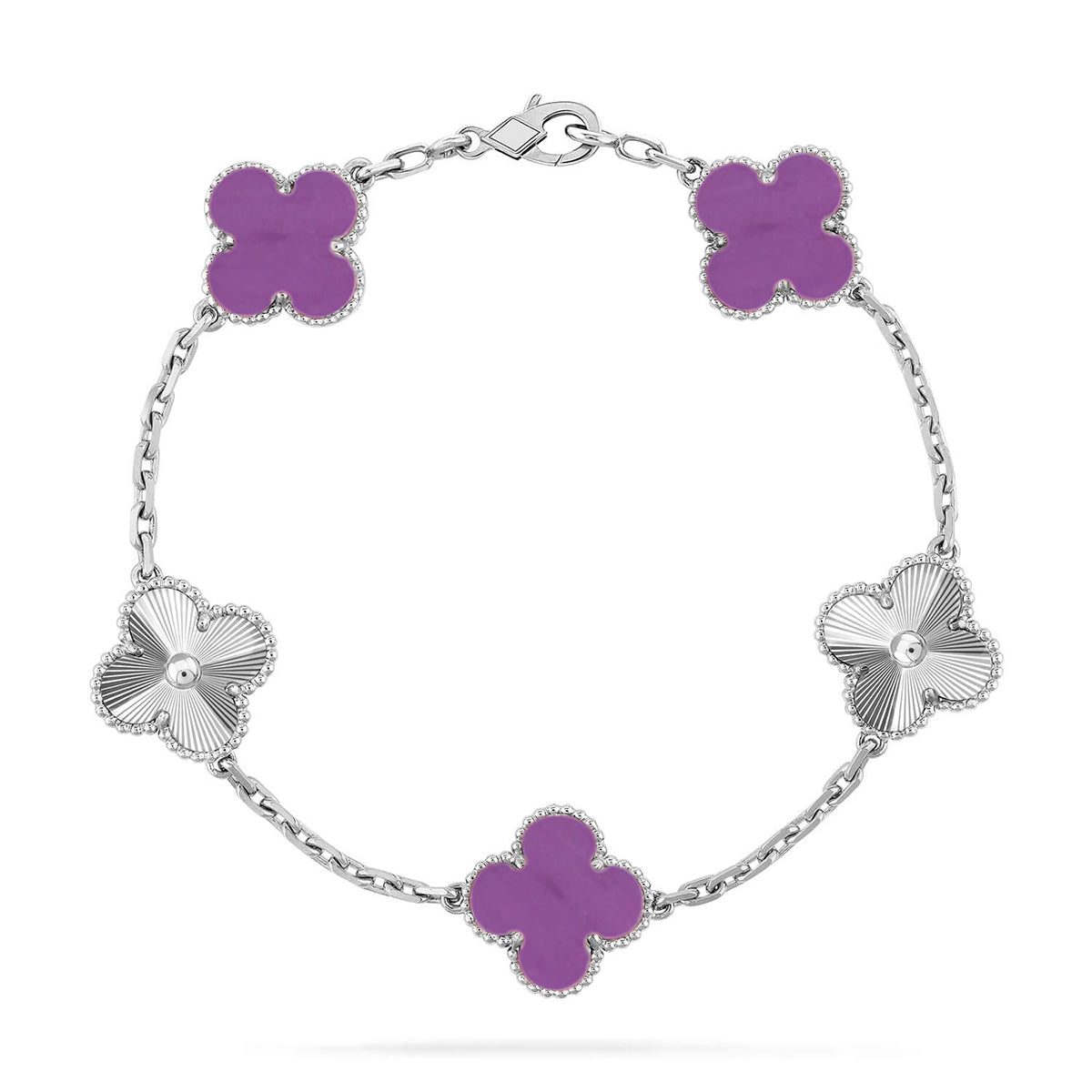 [Glow Jewelry] CLOVER 5 MOTIF VIOLET BRACELET COLLECTION