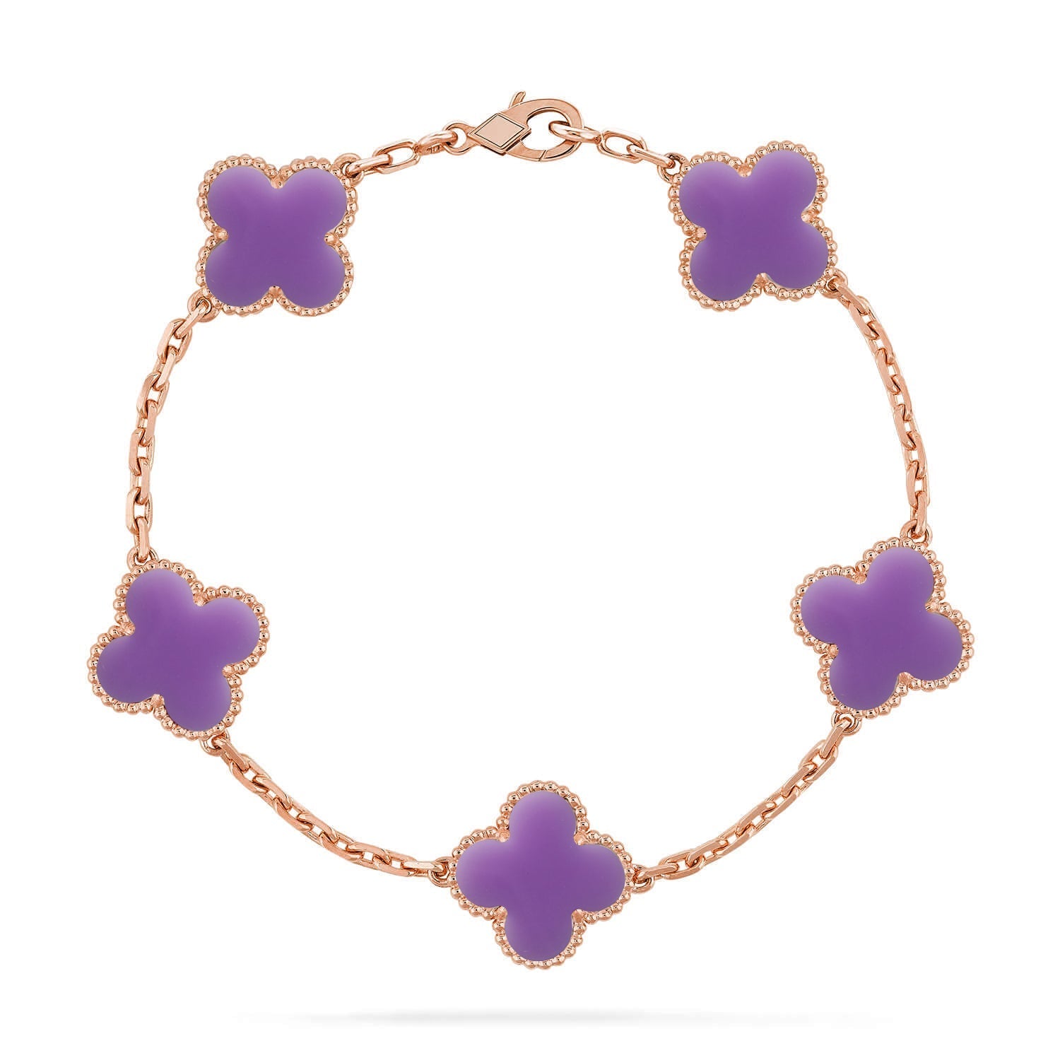 [Glow]New CLOVER 5 MOTIF LIGHT PURPLE BRACELET COLLECTION