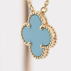 ¡®Glow¡¯CLOVER 15MM VINTAGE TURQUOISE NECKLACE